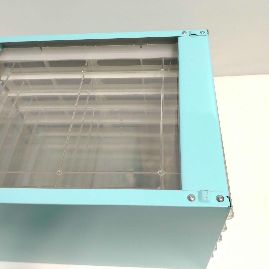 ナカバヤシ スチール レターラック 書類ケース 卓上 水色 昭和レトロ