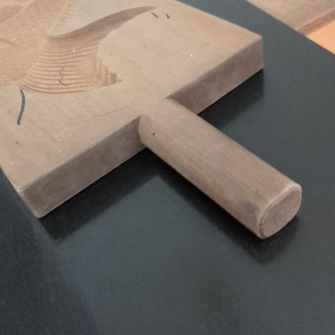 骨董　木型　菓子型　鯛　大型　木製　和菓子型　特大　ディスプレイ