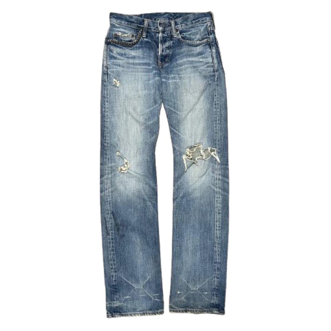 パンツ HYSTERIC GLAMOUR straight studded denim