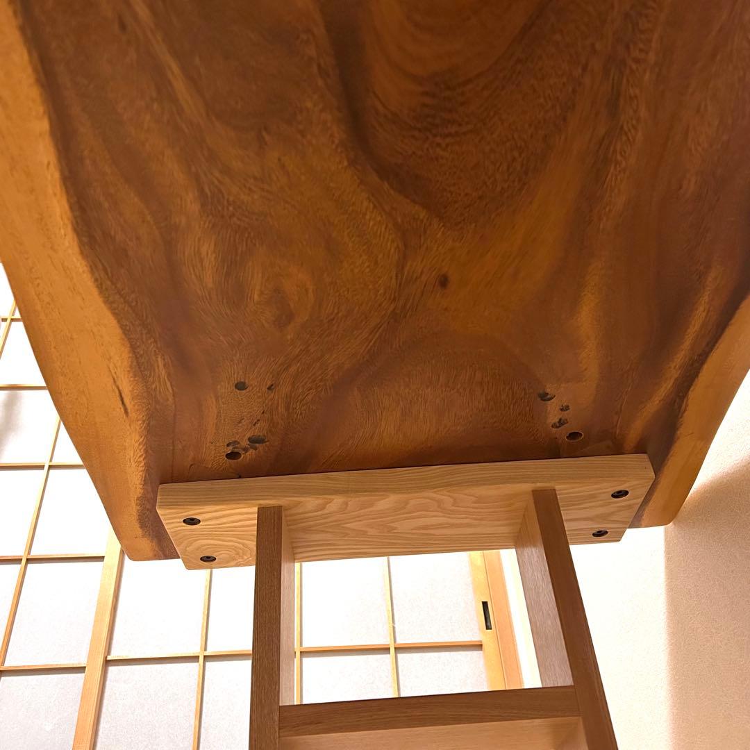 【美品　送料込】モンキーポッド　Monkey Pod 一枚板　ダイニングテーブル