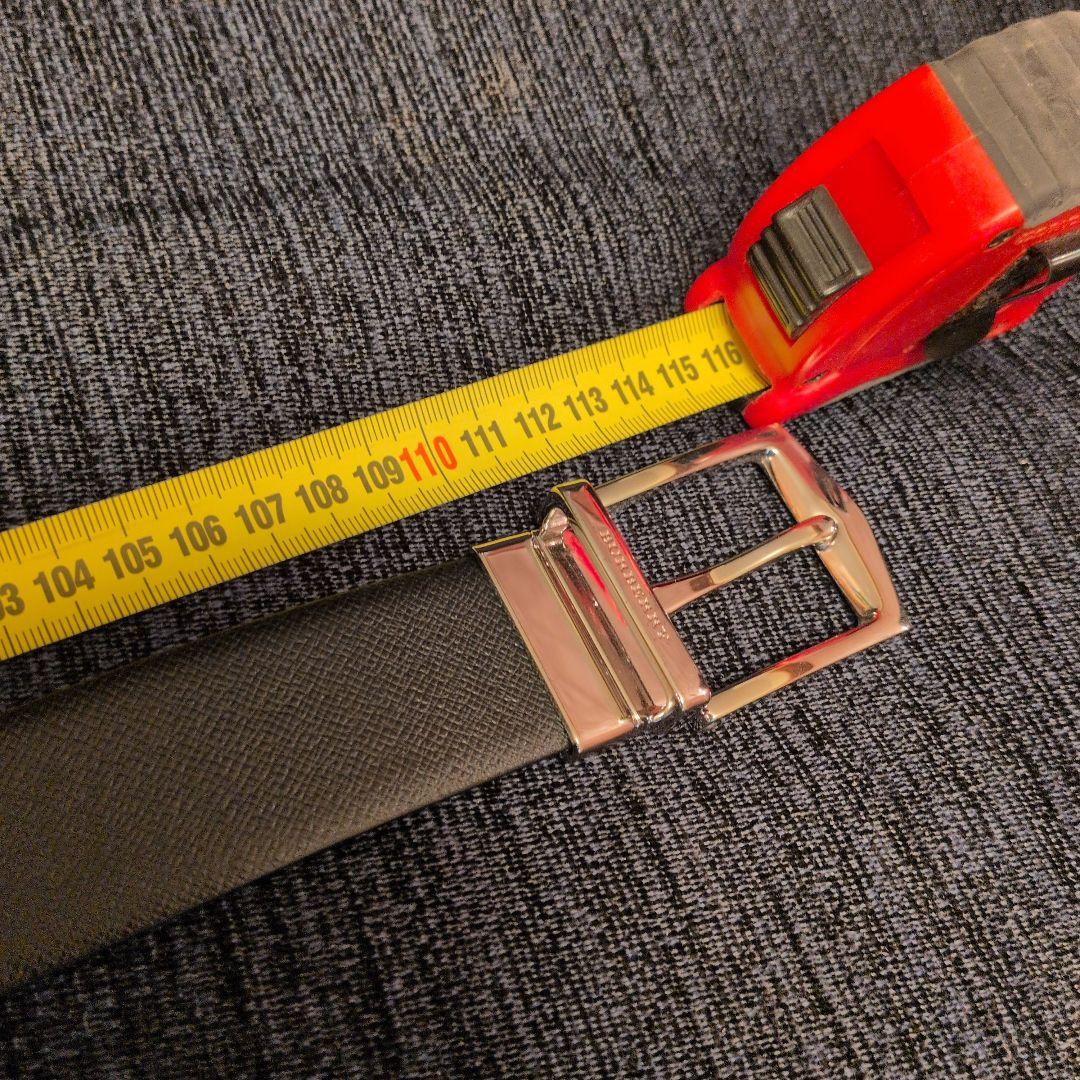 BURBERRY ブラックレザーベルト 保存袋付き
