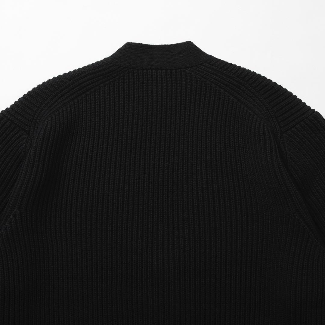 BATONER SOLID WOOL RIB CARDIGAN 美品
