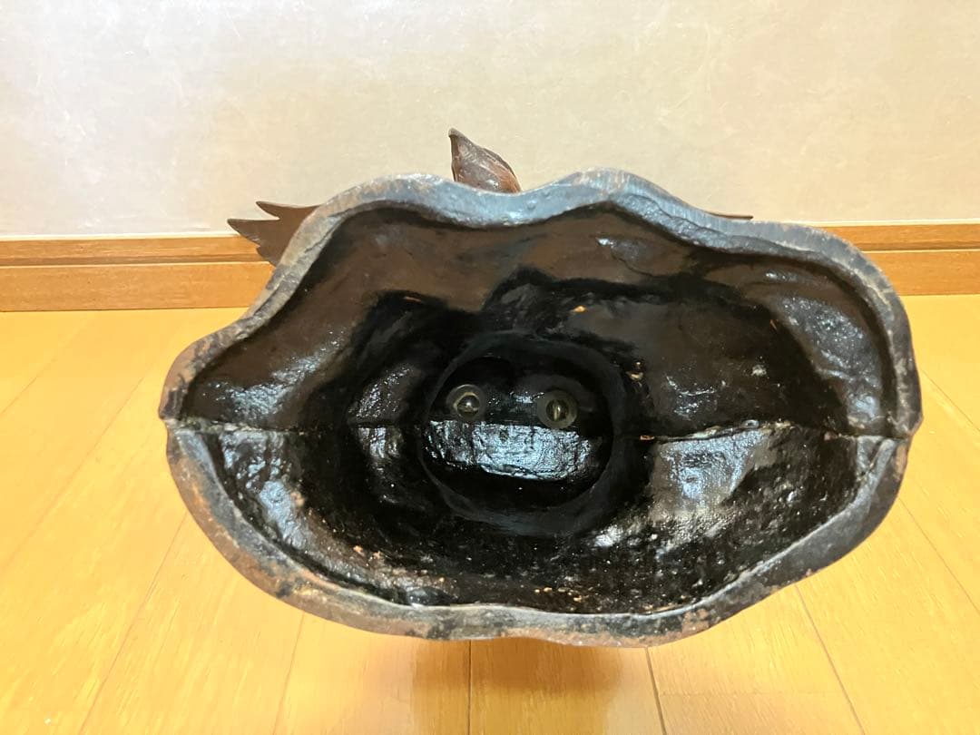 お値下げします。　骨董 鷹置物 鍍銀か洋銀 大正昭和頃 大型置物 飾り レトロ