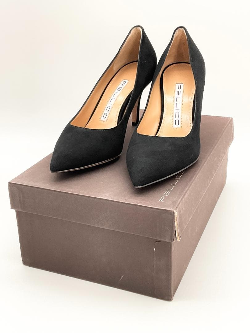 【新品】PELLICO スエードポインテッドトゥ ハイヒールパンプス 35.5