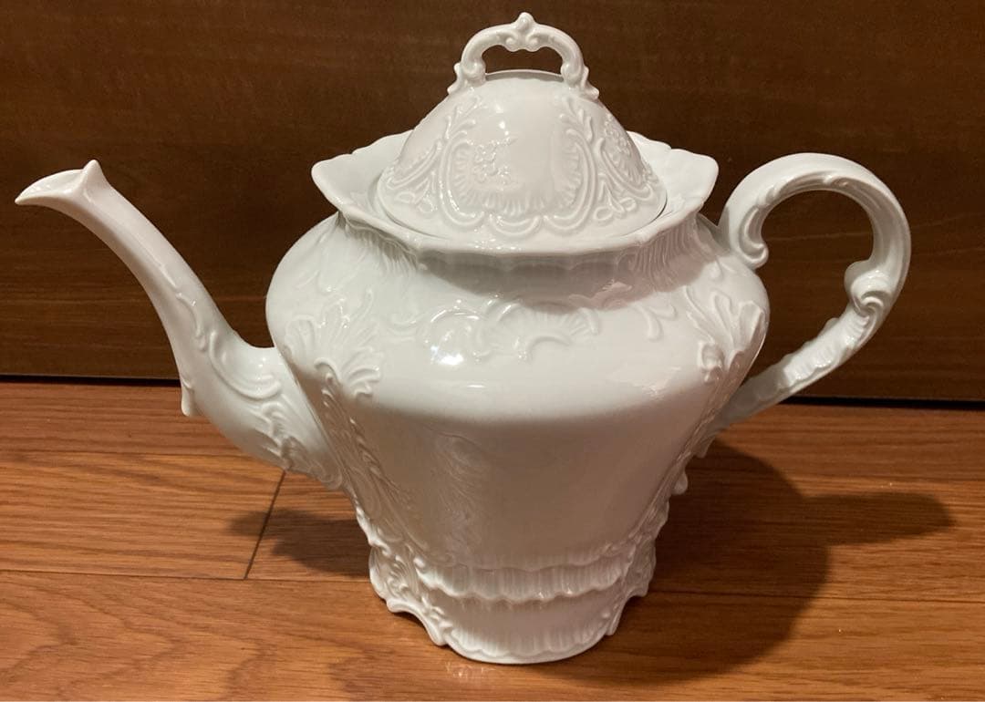 新品未使用Bohemia Blue OnionOpera Whiteティーポット