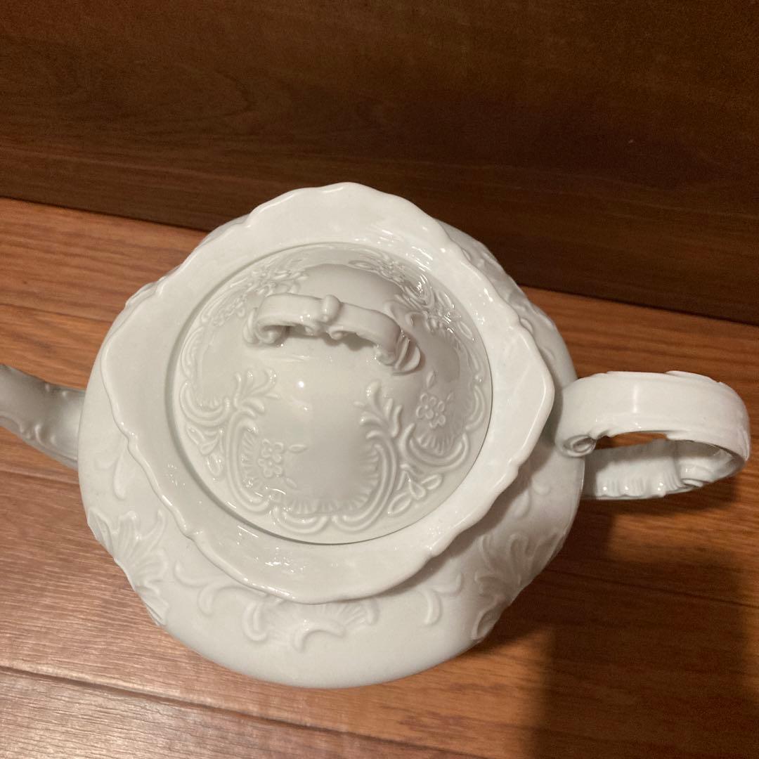 新品未使用Bohemia Blue OnionOpera Whiteティーポット