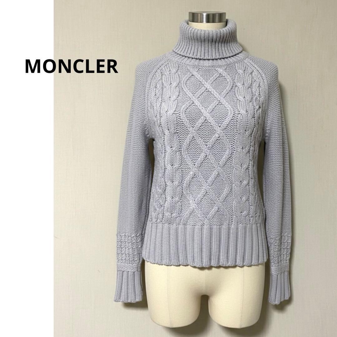MONCLER GRENOBLE タートルネックニット　セーター　ロゴ付き　S