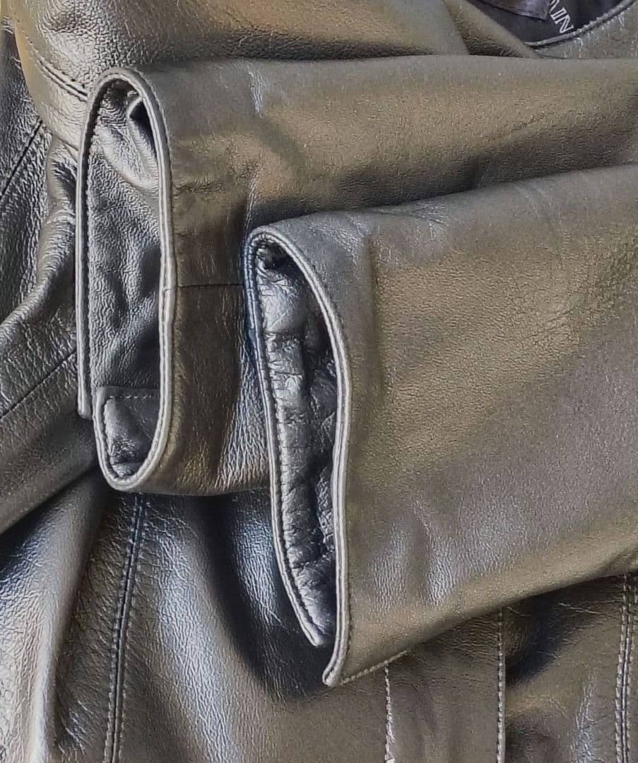 ❤もも【ピエールバルマン】✨美品　レザージャケット　羊革　茶系　9号