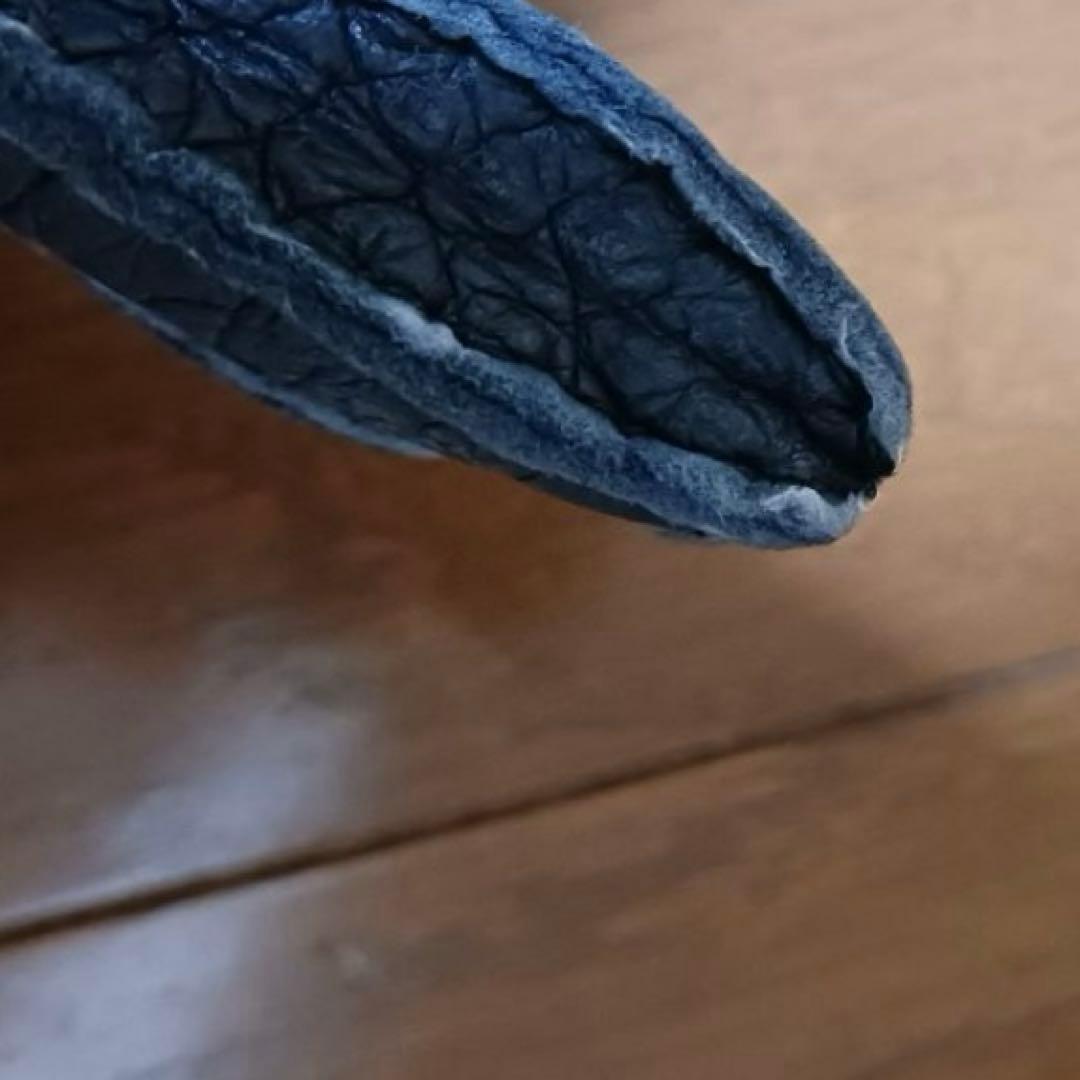 ス*軍様 DENTS navy ペッカリー　size8 バックル付き イギリス製