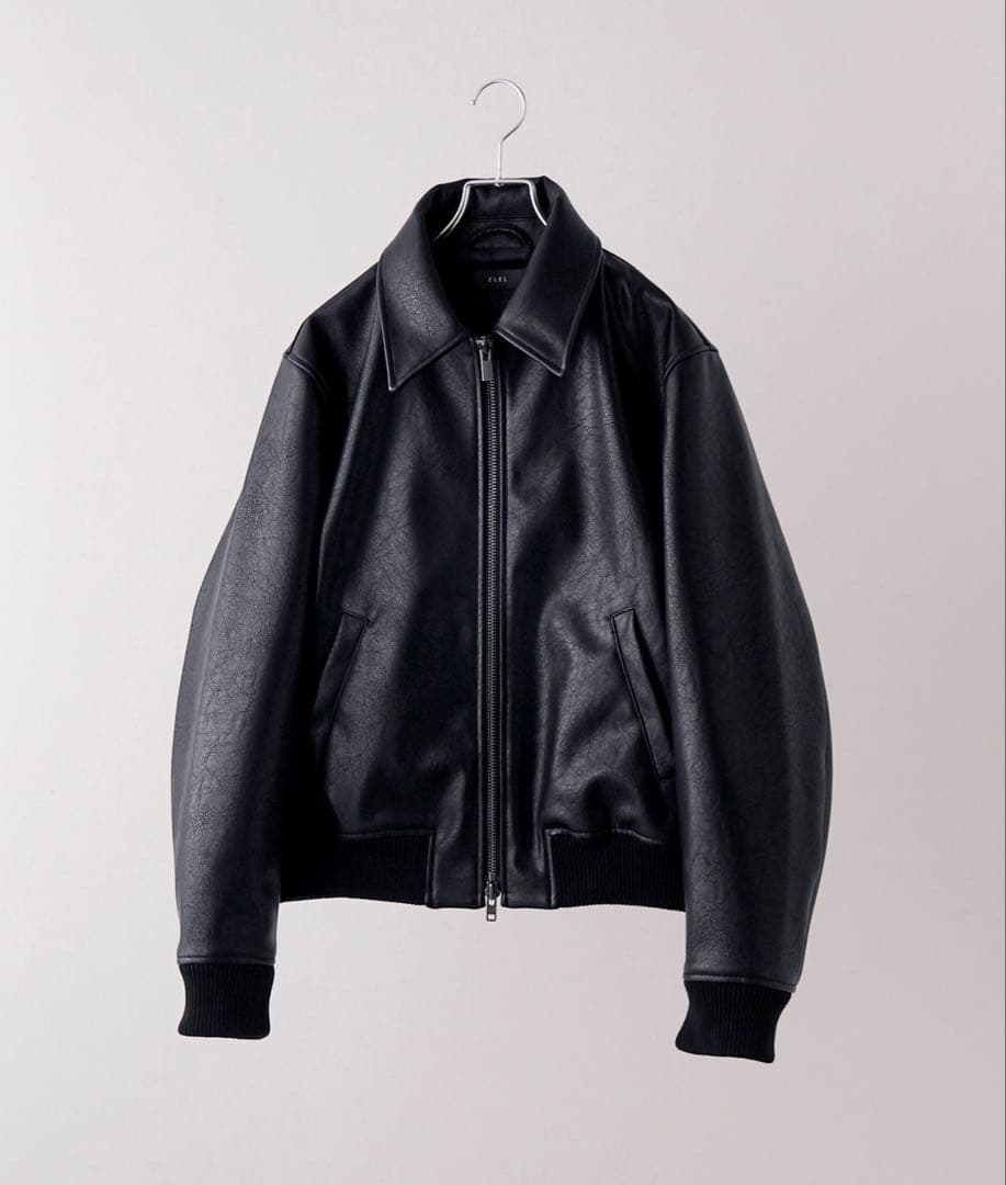 【新品タグ付き】CLELディープテクスチャーブルゾン　黒