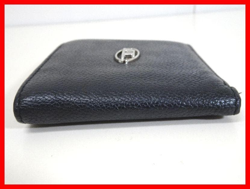 DIESEL　 ディーゼル　二つ折り財布　ロゴ　革　黒　Mイ-198