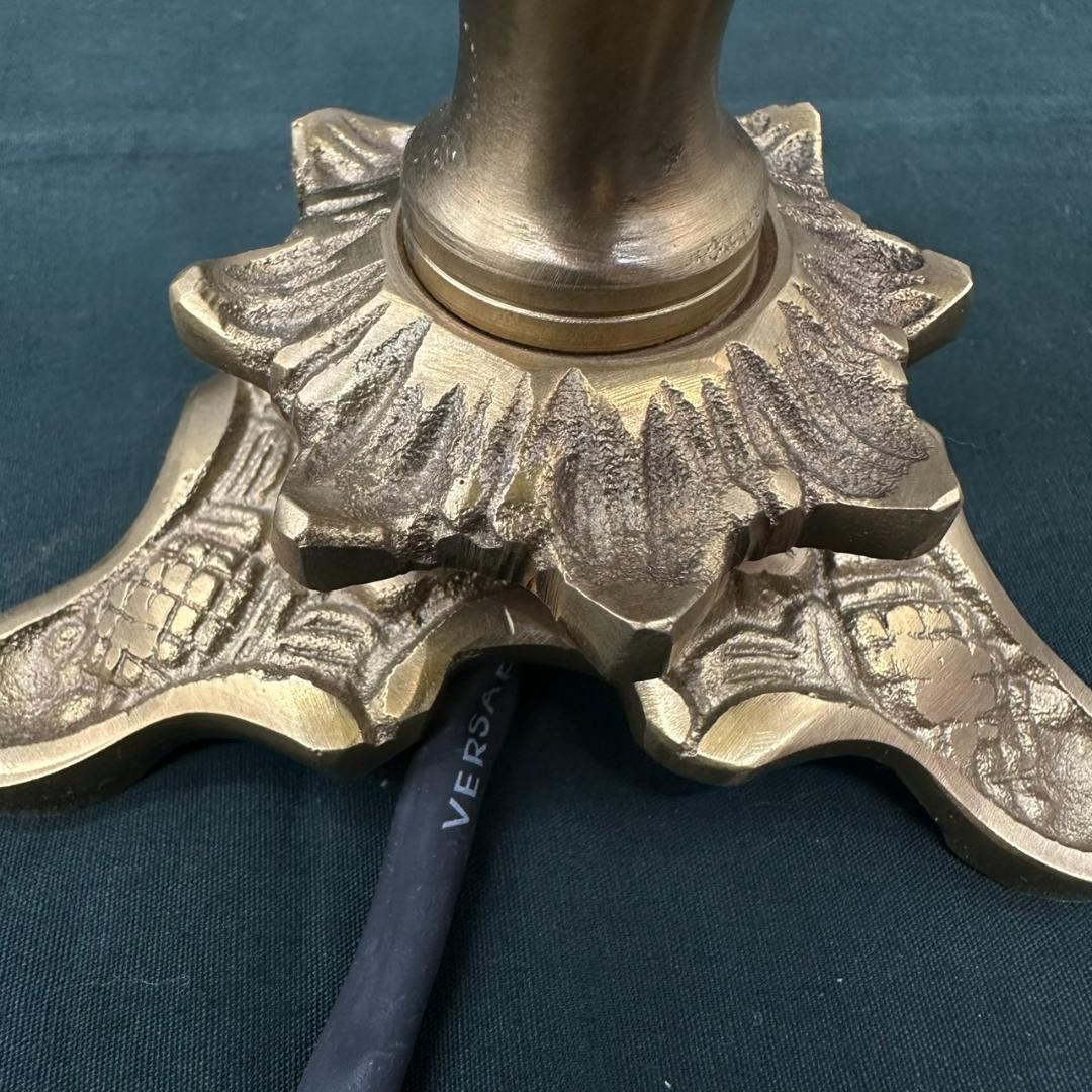 エミールガレ 真鍮台座　ランプ　1灯照明　 カメオ彫り　被せガラス 高さ32cm