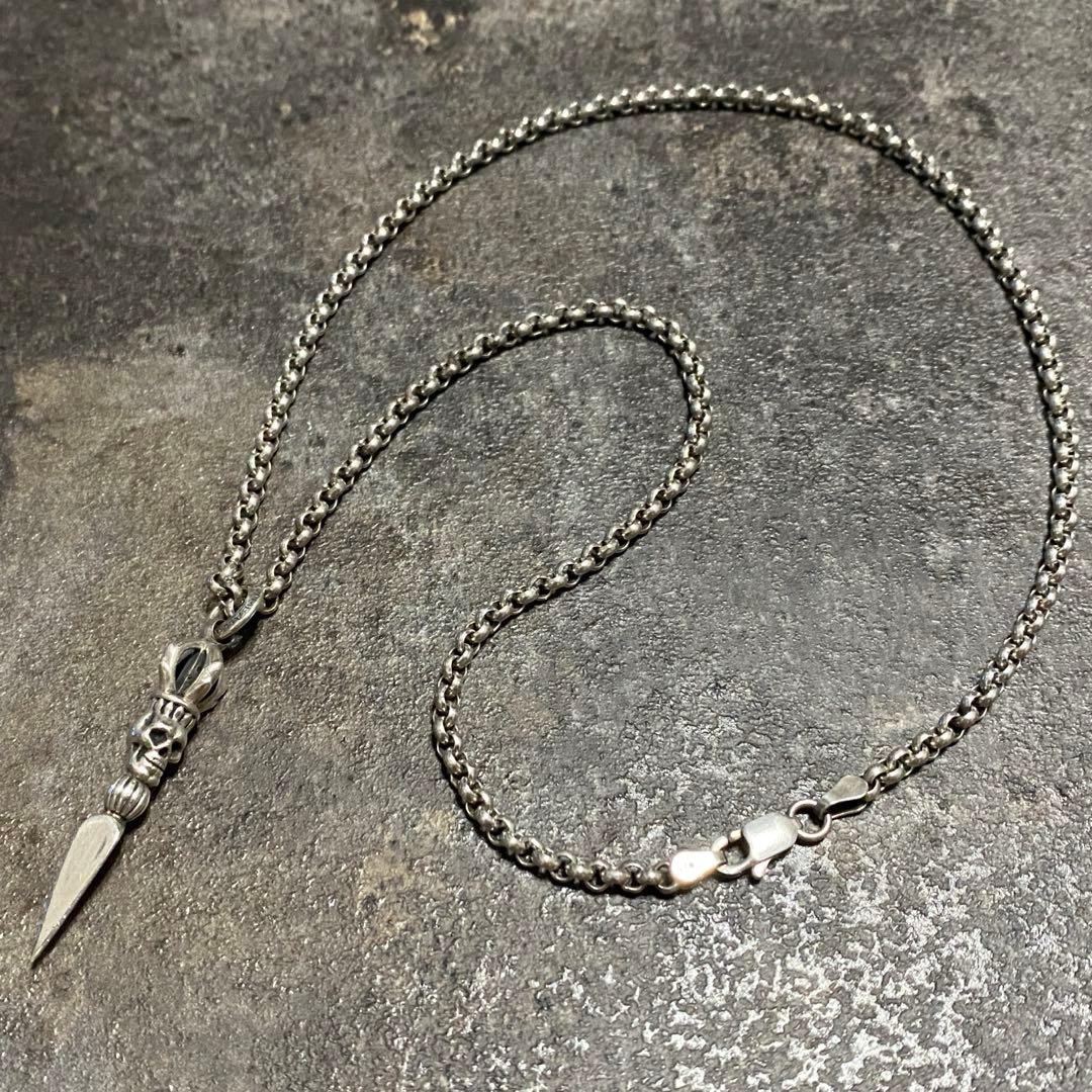 廃盤 SHAMBALLA シャンバラ スカル ダガー ペンダント ネックレス