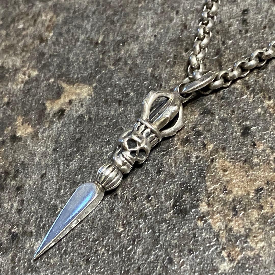 廃盤 SHAMBALLA シャンバラ スカル ダガー ペンダント ネックレス