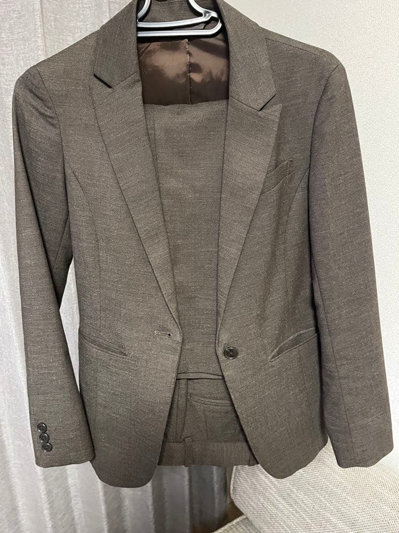 スーツセレクト チャコールブラウン 上下S