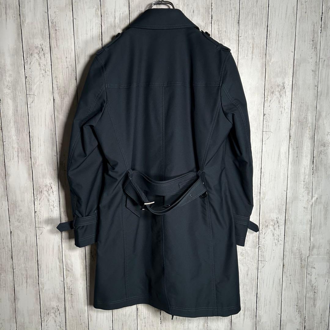 エポカウォモ トレンチコート ダブルブレスト ネイビー【M】ライナー付 三陽商会