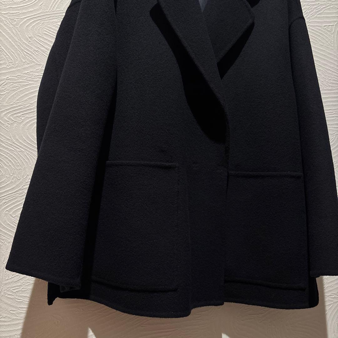 プレミアムウールリバー オープンカラーショートコート