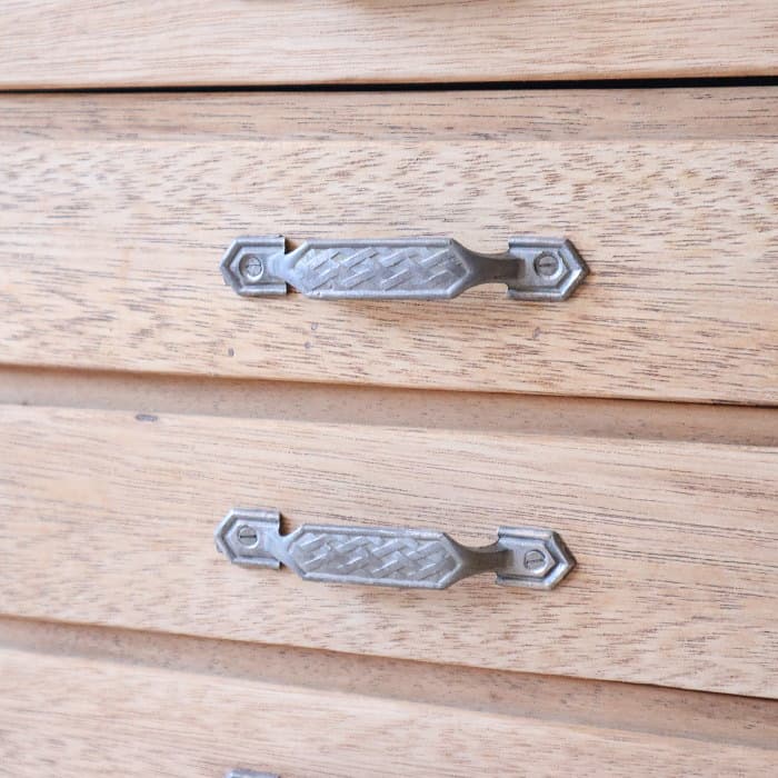 アンティーク ラワン材 整理箱 タンス 古家具 引き出し5杯 無塗装