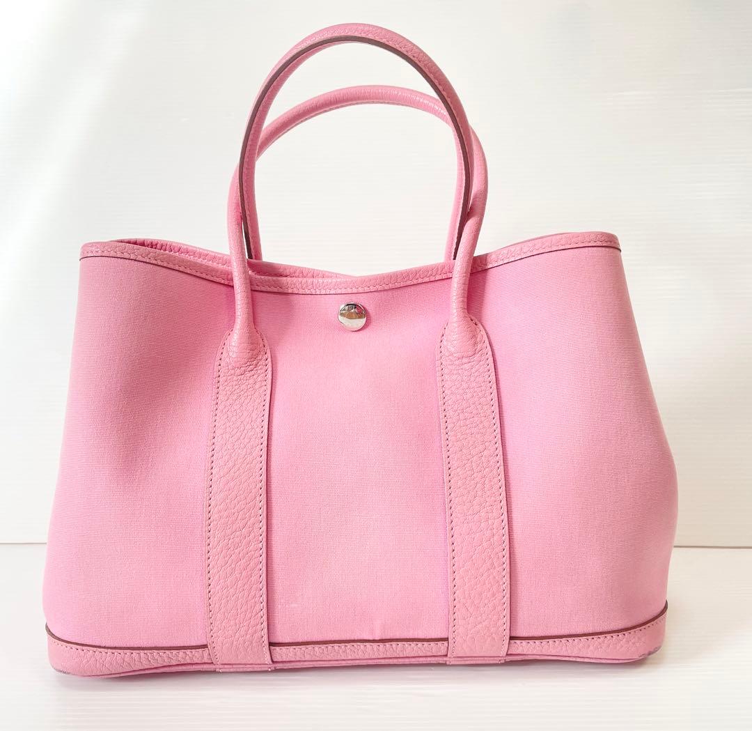 最終価格　エルメス　ガーデンパーティー　ピンク　TPM キャンパス
