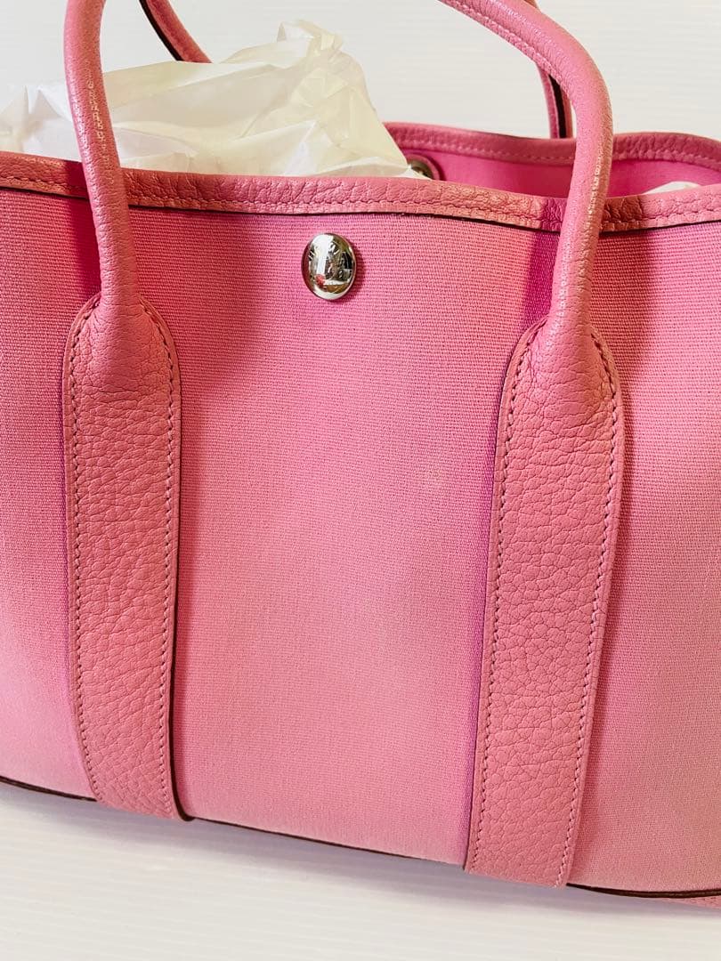 最終価格　エルメス　ガーデンパーティー　ピンク　TPM キャンパス