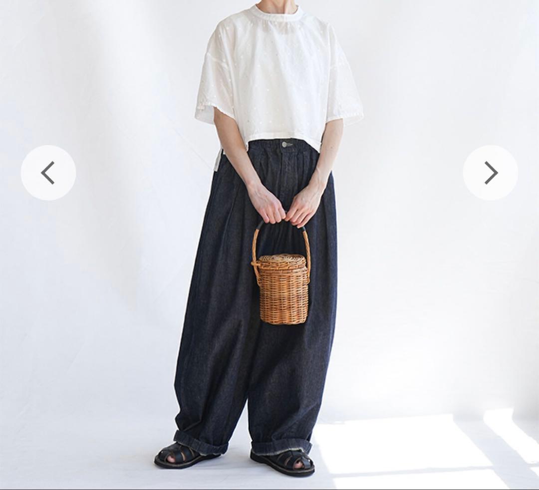 MidiUmiドットワイドシャツプルオーバー