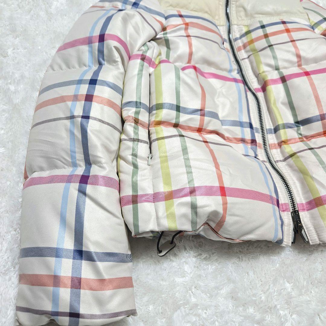 リクエスト品☆COACH ダウンジャケット ボア襟 羊革 マルチチェック S/P