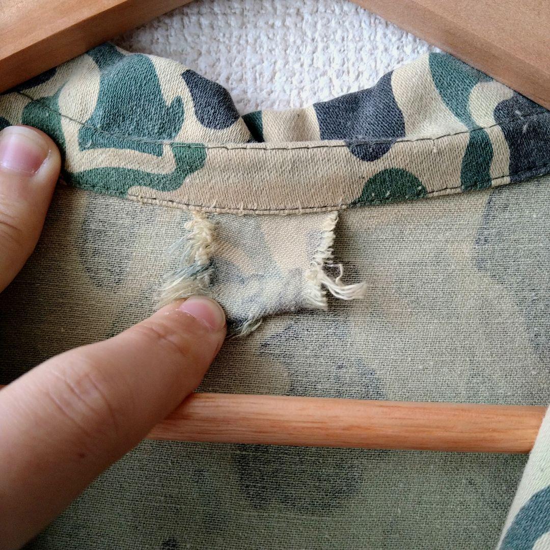 60s 70s ベオガムカモ ダックハンターカモ ミリタリー シャツ US36程