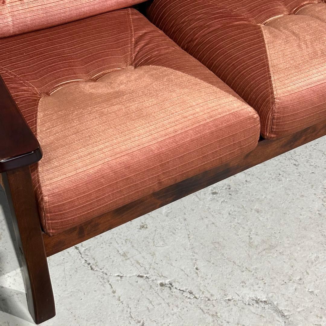 ★80年代★ モリシゲ 応接ソファ 3人掛け｜昭和レトロ 和モダン｜高級旅館仕様