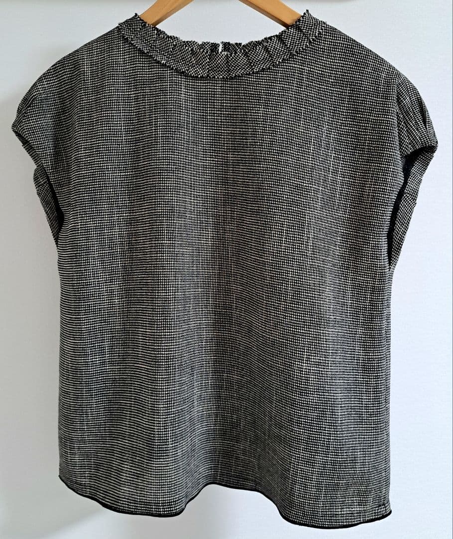 Ballsey ポリエステルレーヨンカラミ フレンチスリーブブラウス