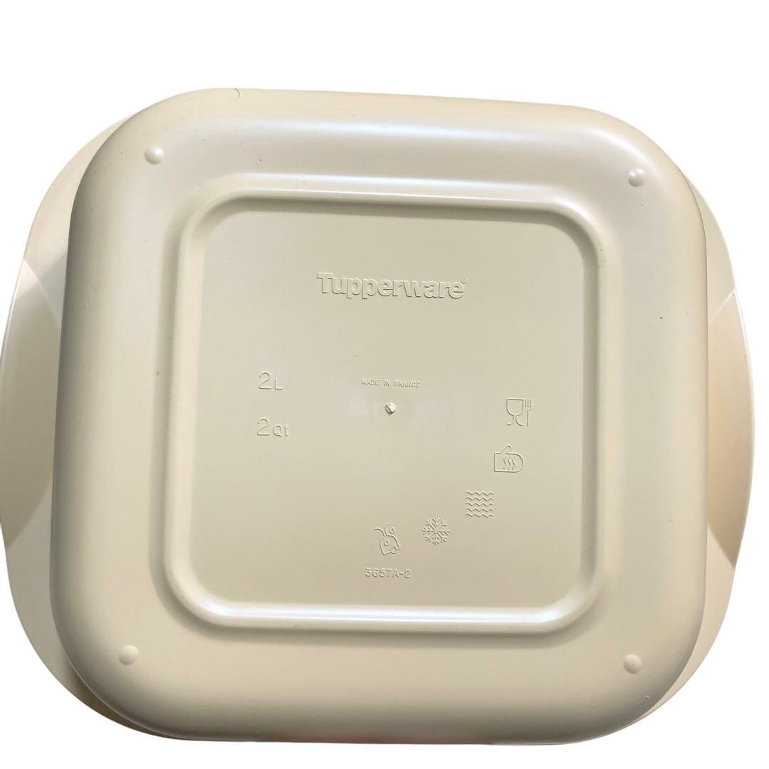 タッパーウェア　オーブンウェーブ　角型（大）イエロー　2個セット