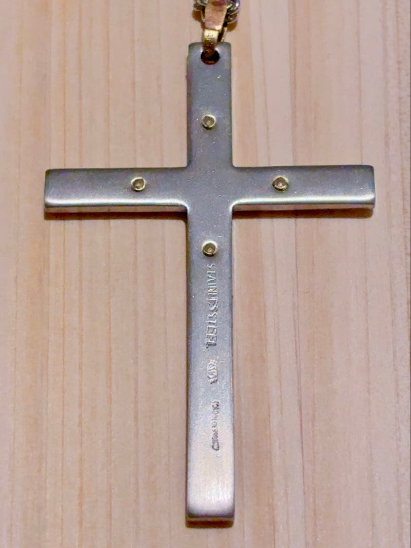 ドイツSPEIDELステンレス＋24Kメッキ『十字架』ペンダント: ヴィンテージ