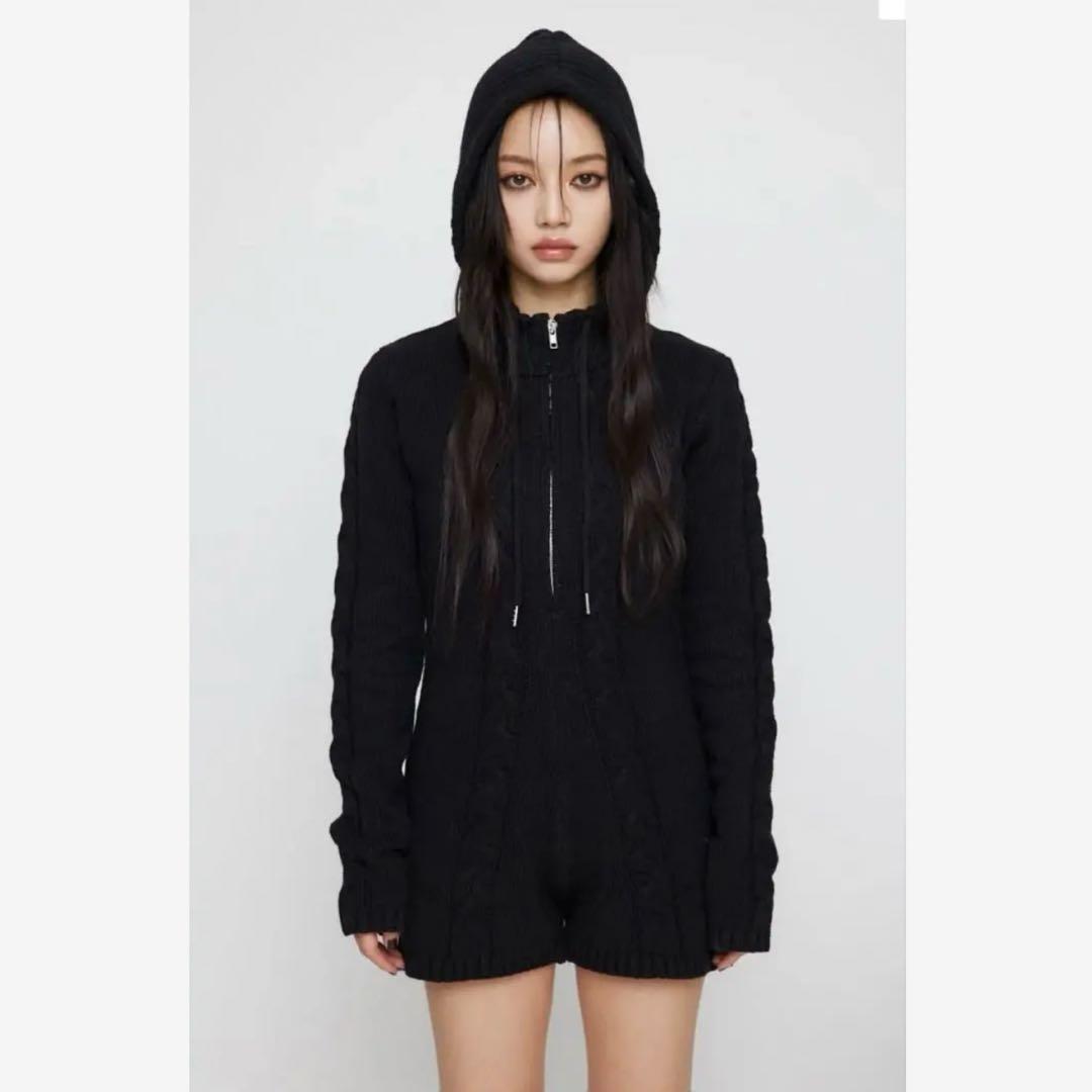 lagua gem ラグアジェム cable ニットロンパース