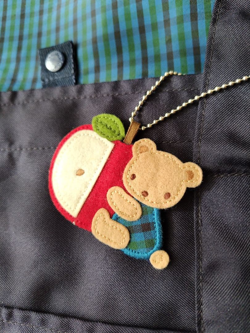 【ファミリア】美品　マザーズバッグ　グリーン　ネイビー