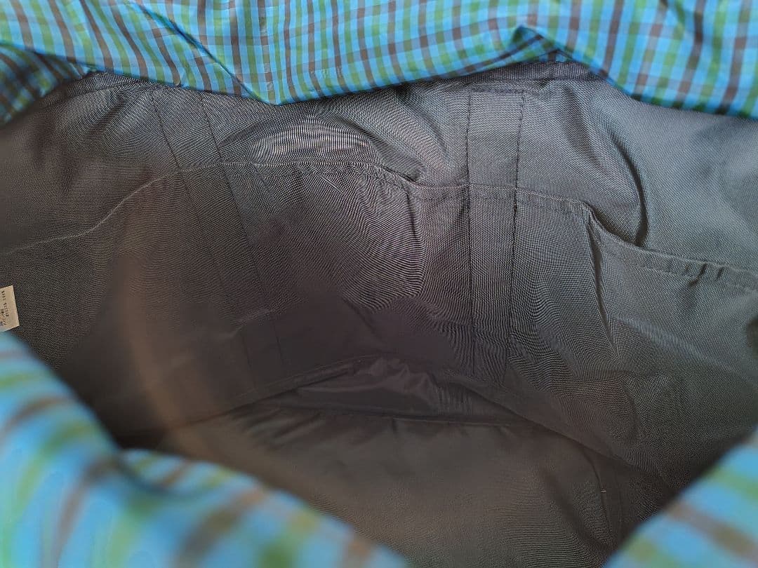 【ファミリア】美品　マザーズバッグ　グリーン　ネイビー