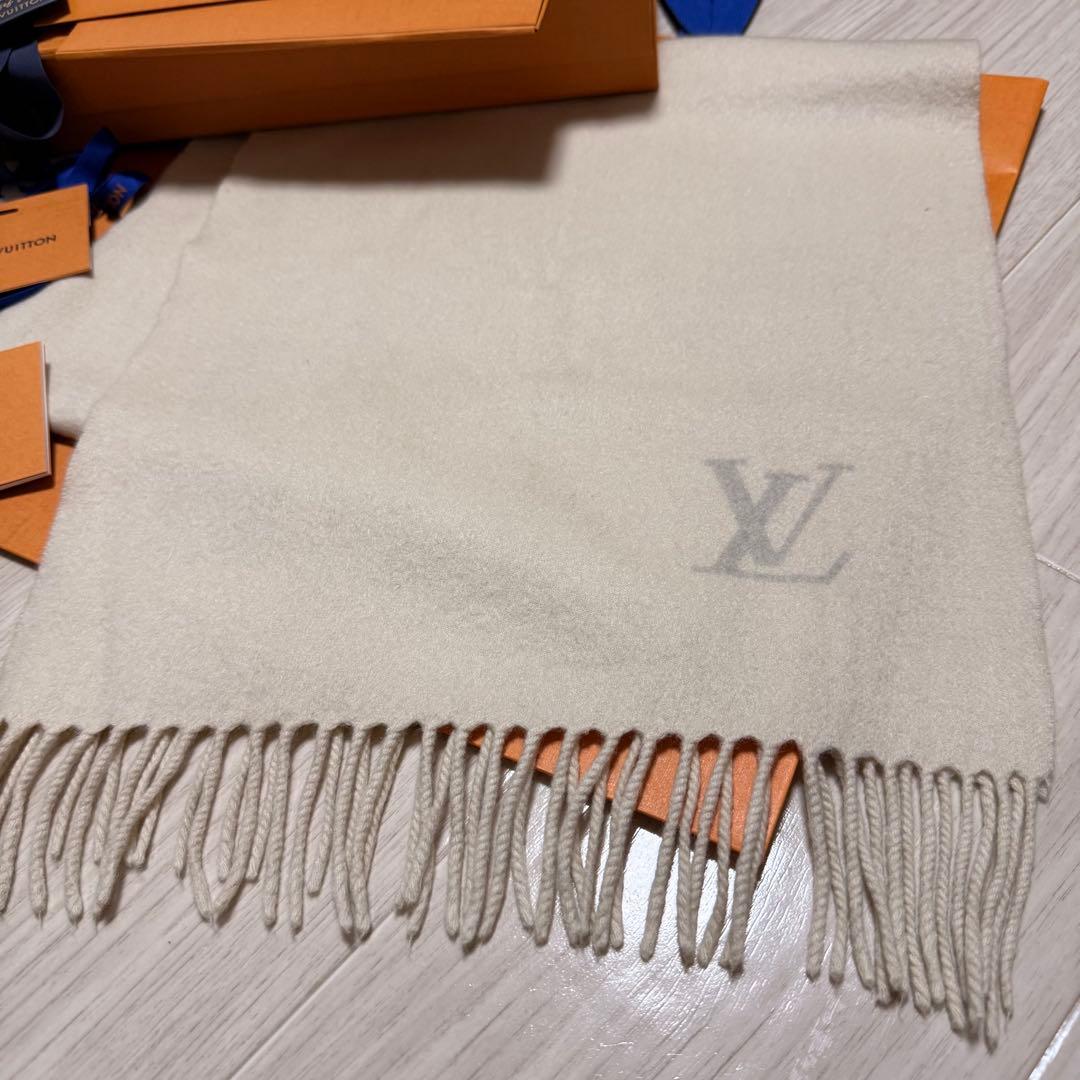 美品✨LV高級カシミヤマフラー❗️ヴィトンマフラー　カシミヤ　ヴィトン　マフラー