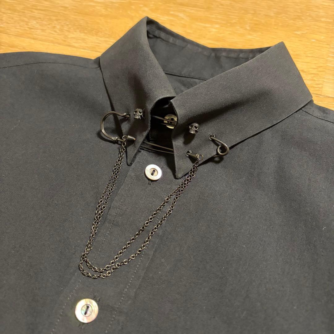 ★激レア ピンホールスカルシャツ 06AW Noir期 ナンバーナイン　ドクロ