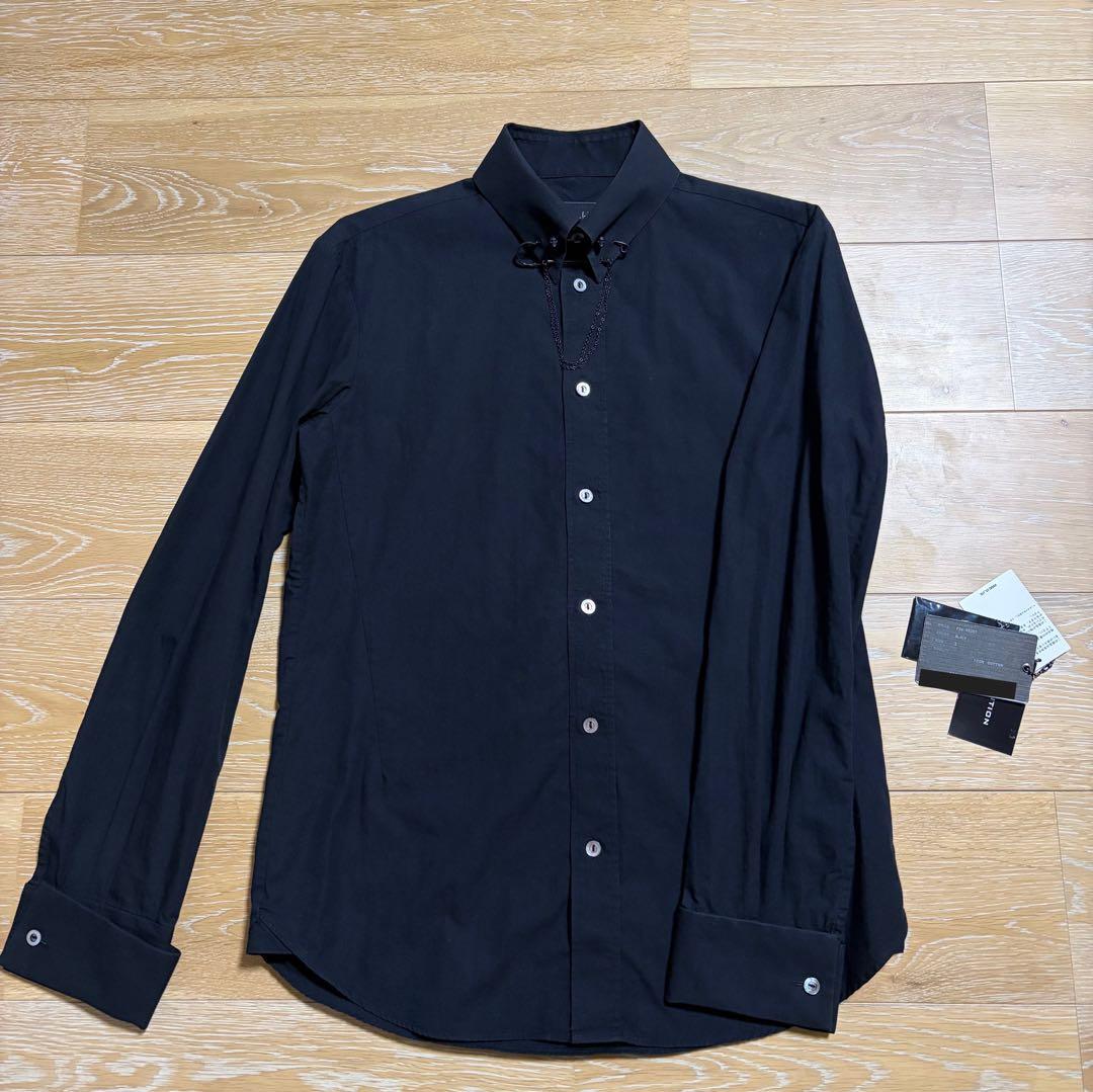 ★激レア ピンホールスカルシャツ 06AW Noir期 ナンバーナイン　ドクロ