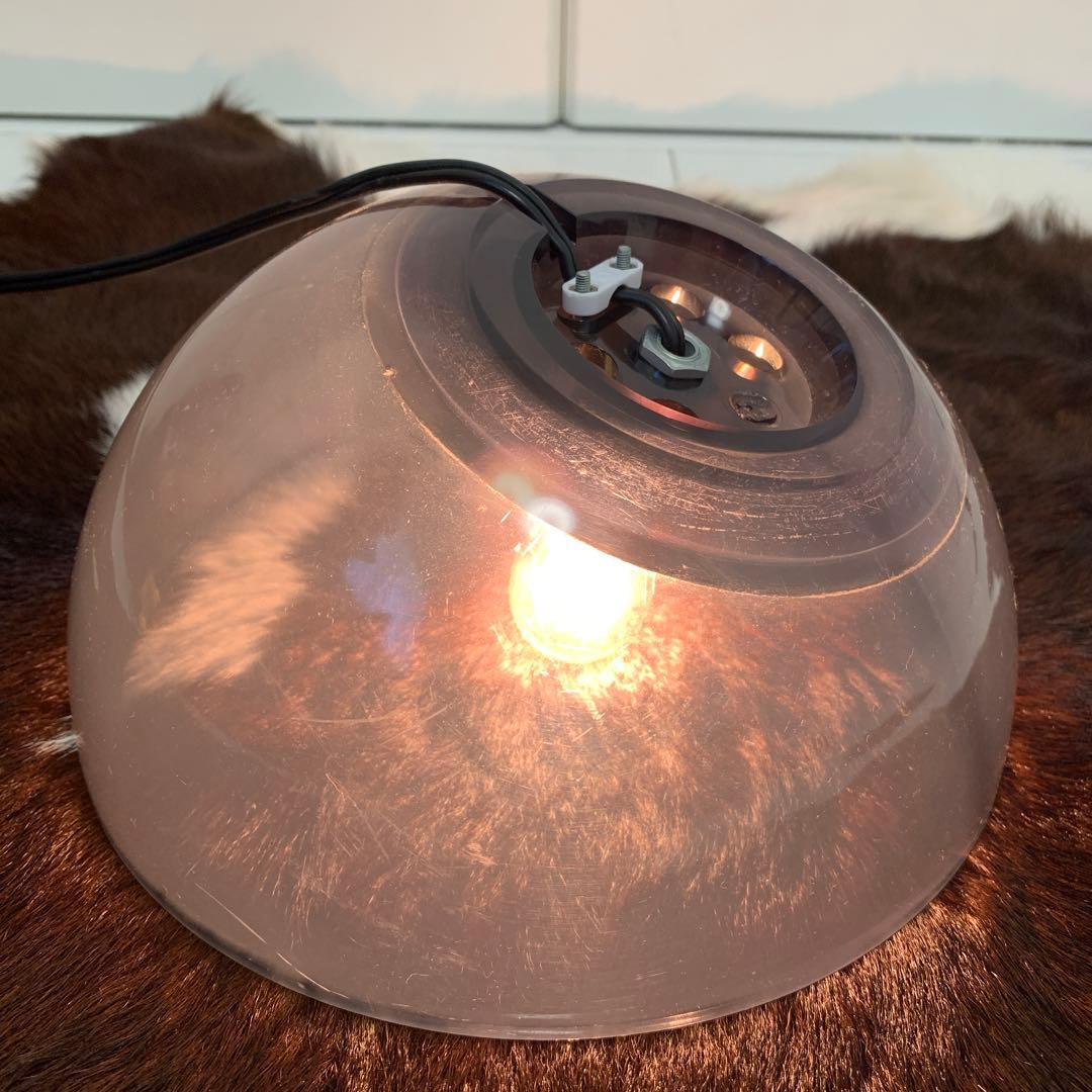 ☆ビンテージファニチャー！90's スモークアクリルボール型ランプ 間接照明