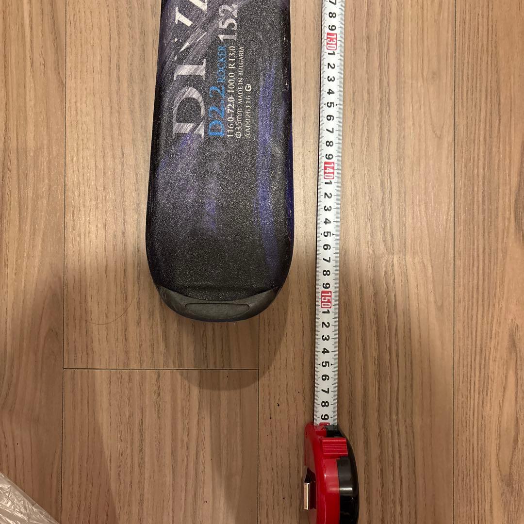 メンズ　HART DIVA スキー板 黒と紫 ビンディング　ポール付き