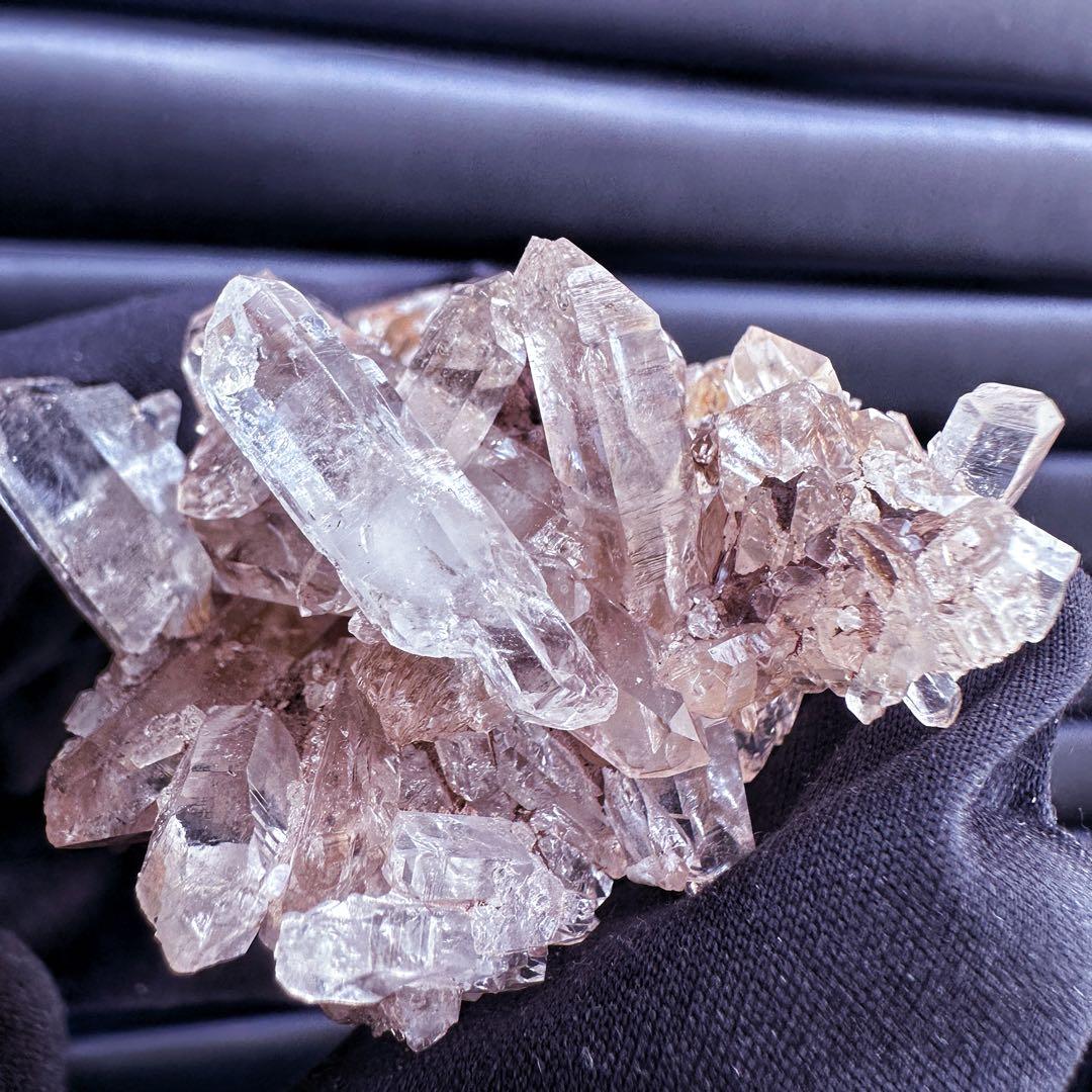 爆レア❗️高透明度❗️キラキラ♡ピンクレムリアンクォーツクラスター水晶A1542