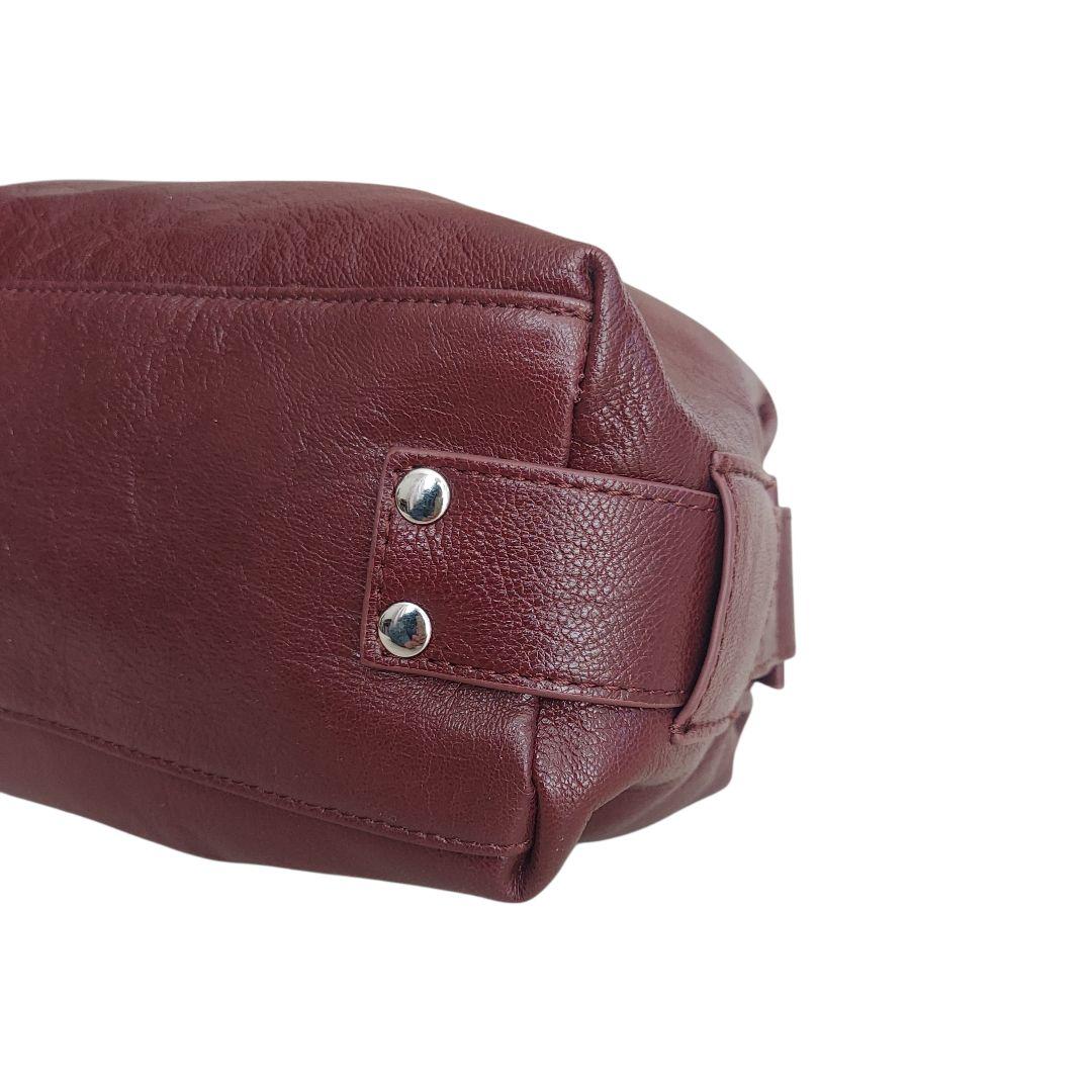 人気✨イアパピヨネ　ロングハンドル　ボストンバッグ　ボルドー