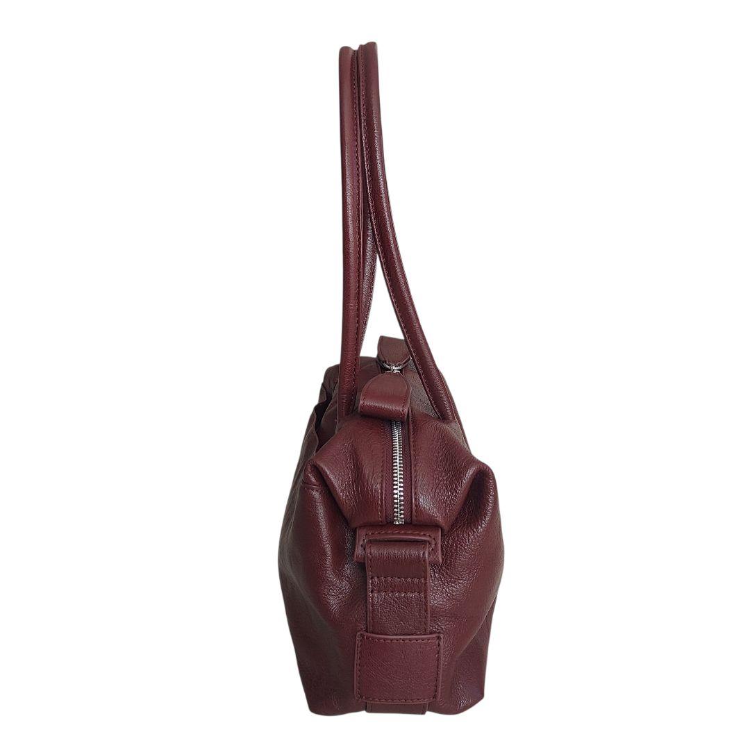 人気✨イアパピヨネ　ロングハンドル　ボストンバッグ　ボルドー