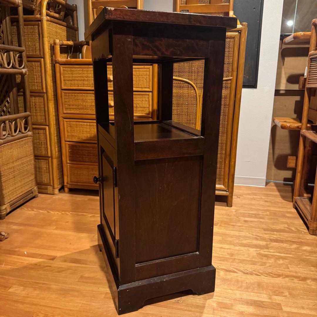 北海道民芸家具 カバ無垢材 ヴィンテージ 電話台 サイドテーブル 飾り台 花台