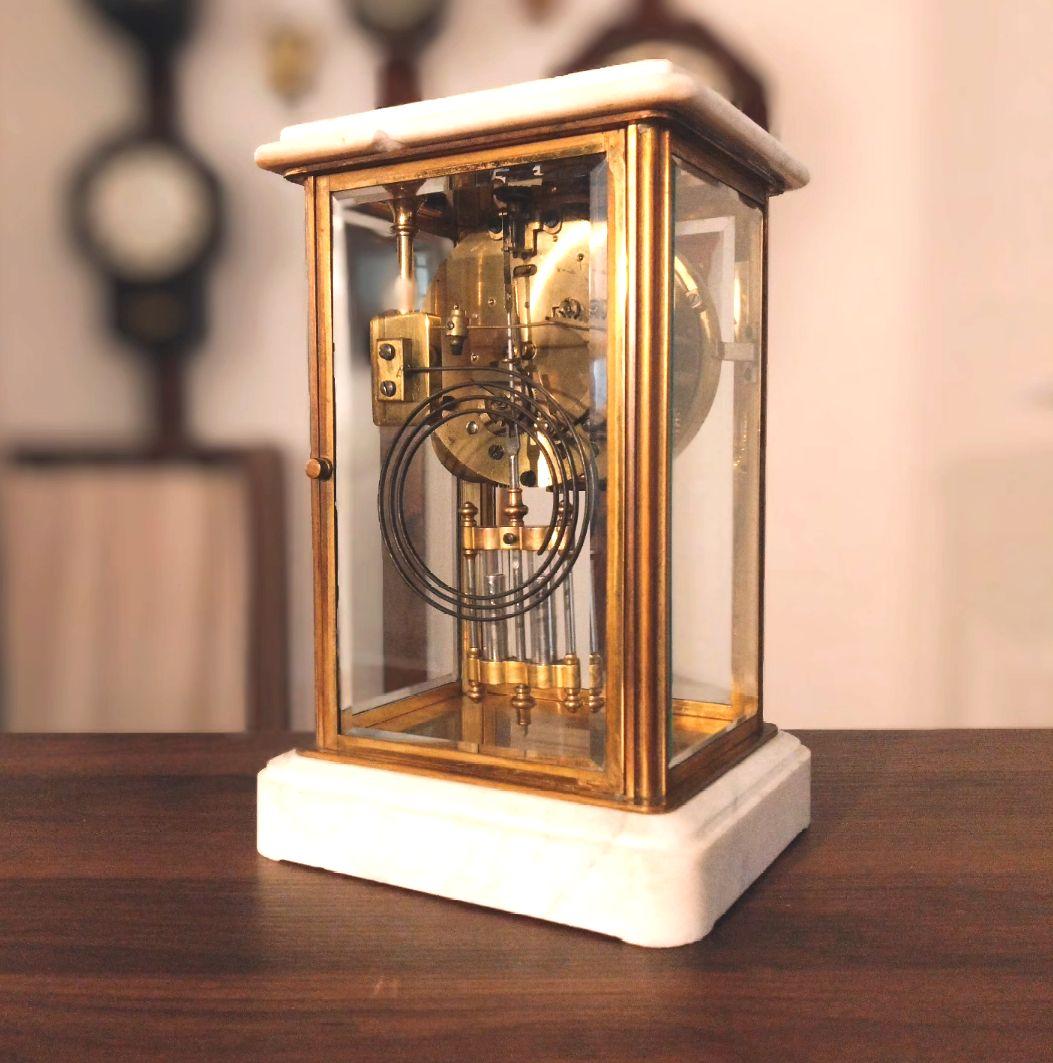 置時計　振り子　精工舎　ゼンマイ　アンティーク　ユンハンス　昭和レトロ　和ガラス