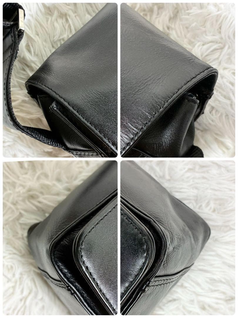 【美品】 ビスコンティ レザー メッセンジャーバッグ ブラック ショルダーバッグ