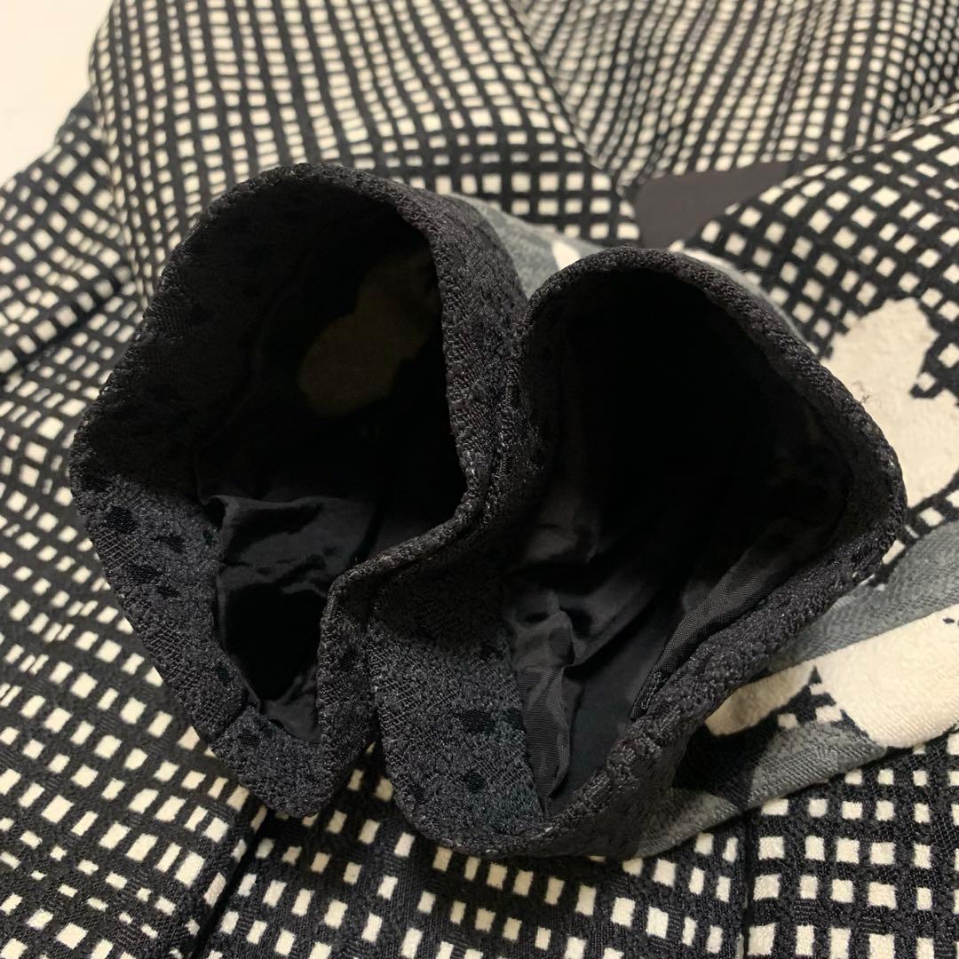 M'S GRACY ワンピース 40 花柄 ブラックフラワーモチーフ タック入り