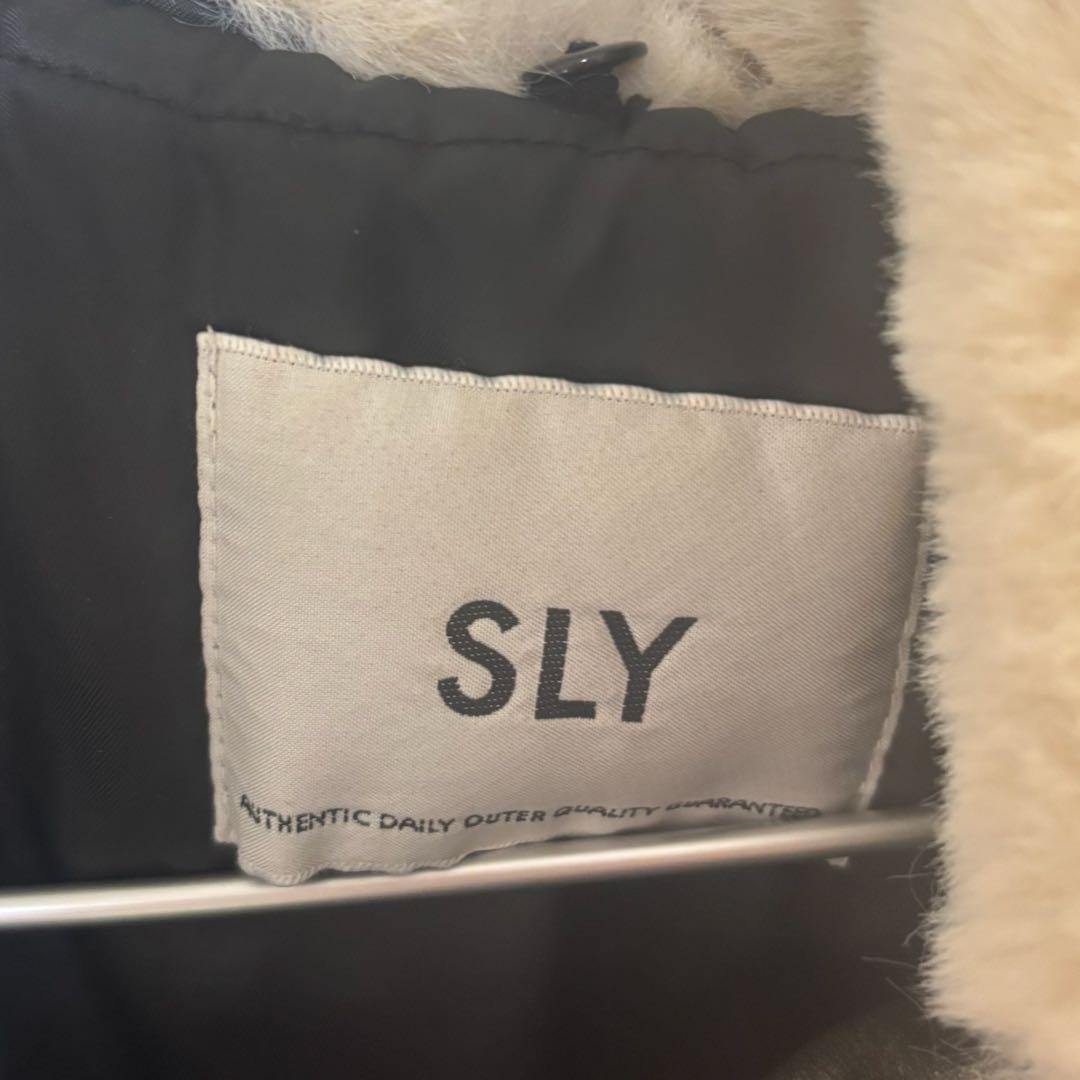 SLY ヴィンテージフェイクレザーショートブルゾン ブラック