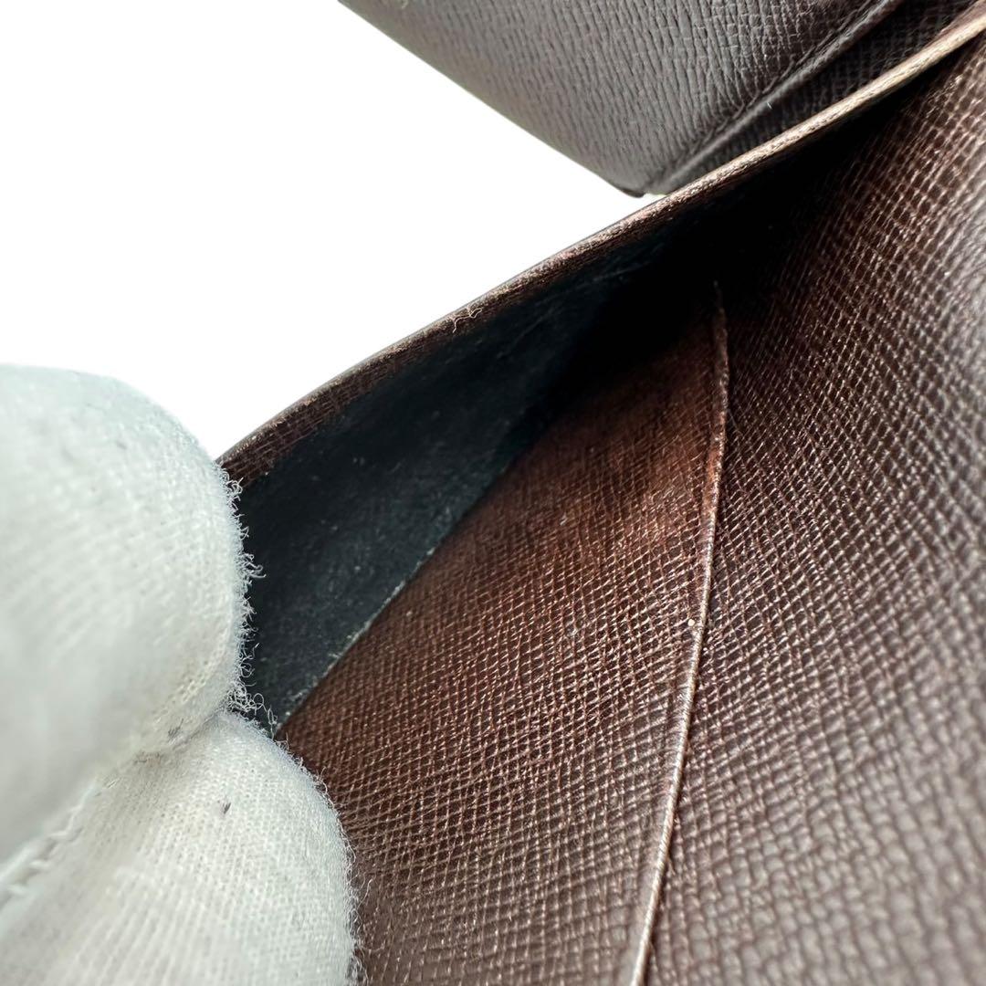 【美品】ルイヴィトン 二つ折り財布 ポルトフォイユ・ミュルティプル ダミエエベヌ