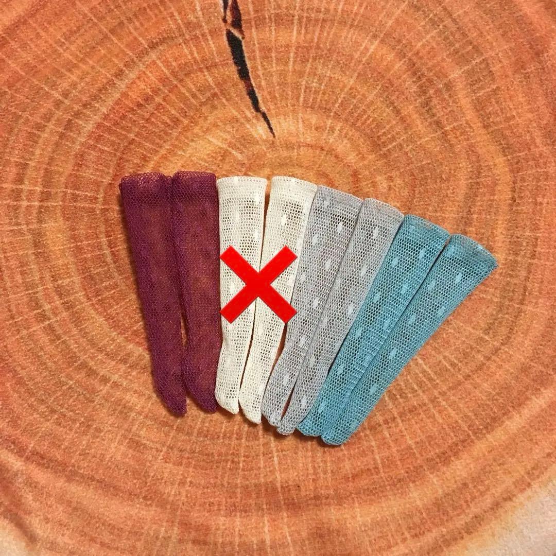 透け感ドットオーバーニーソックス  リカちゃん　ブライス