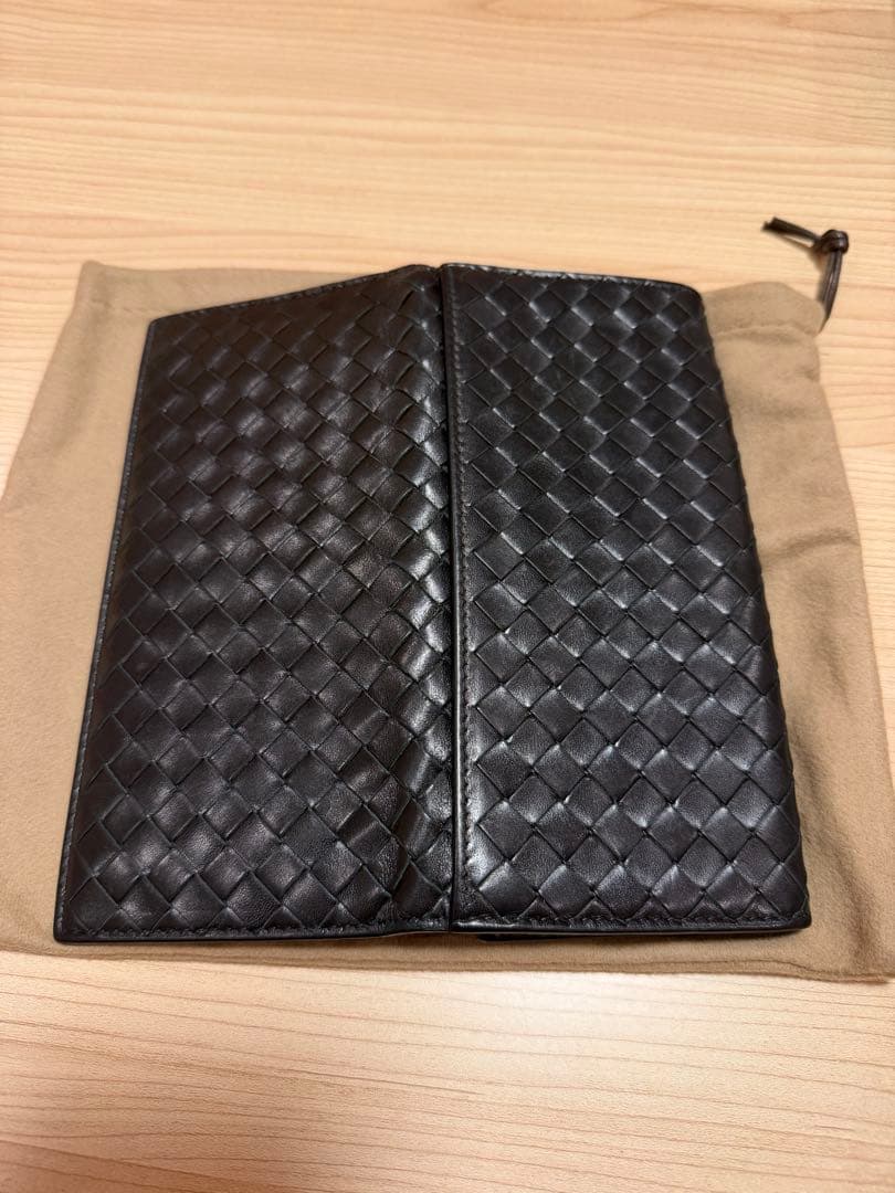 ボッテガヴェネタ イントレチャート ブラック 長財布 札入れ